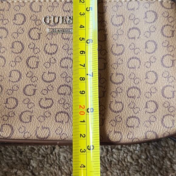 Guess Y2K Mini Backpack Purse Tan Brown G Monogram Print main image 5